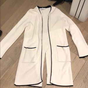 Zara knit long sweater jacket in small
